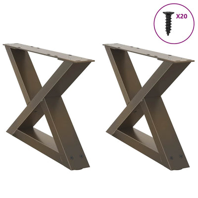 Sohvapöydän jalat 2 kpl Natural Steel 60x(30-31,3) cm Teräs