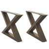 Sohvapöydän jalat 2 kpl Natural Steel 60x(30-31,3) cm Teräs
