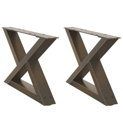 Sohvapöydän jalat 2 kpl Natural Steel 60x(30-31,3) cm Teräs