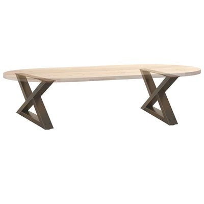 Sohvapöydän jalat 2 kpl Natural Steel 60x(30-31,3) cm Teräs