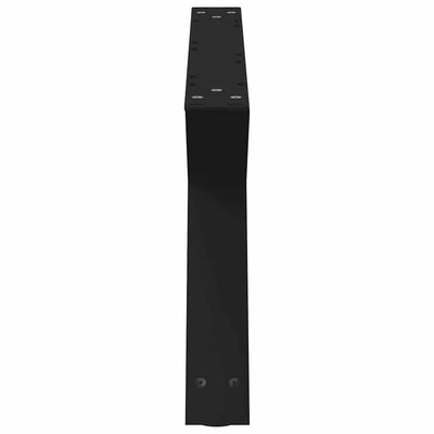 Sohvapöydän jalat 2 kpl Musta 70x(30-31,3) cm Teräs