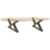 Sohvapöydän jalat 2 kpl Natural Steel 70x(30-31,3) cm Teräs