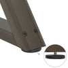Sohvapöydän jalat 2 kpl Natural Steel 70x(30-31,3) cm Teräs