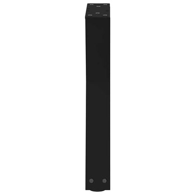 Sohvapöydän jalat 2 kpl Musta 28x(42-43,3) cm Teräs