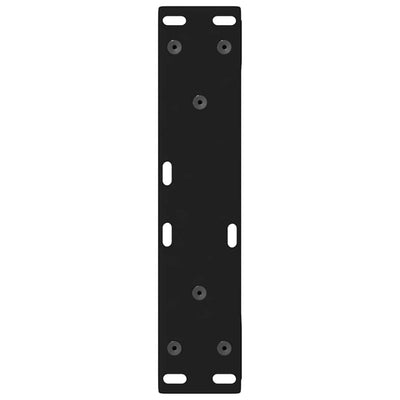 Sohvapöydän jalat 2 kpl Musta 28x(42-43,3) cm Teräs