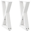 Sohvapöydän jalat 2 kpl Valkoinen 28x(42-43,3) cm Teräs
