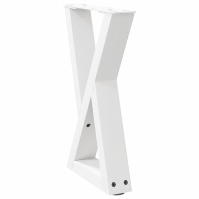 Sohvapöydän jalat 2 kpl Valkoinen 28x(42-43,3) cm Teräs