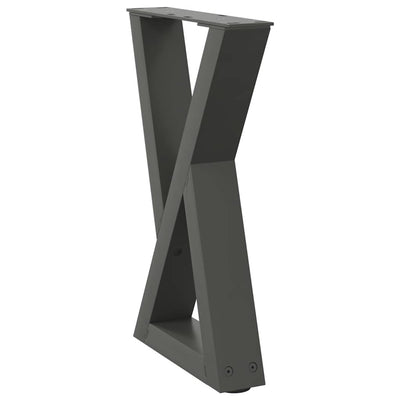 Sohvapöydän jalat 2 kpl Antrasiitti 28x(42-43,3) cm Teräs