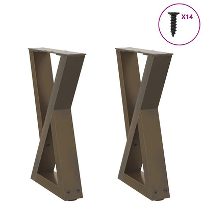Sohvapöydän jalat 2 kpl Natural Steel 28x(42-43,3) cm Teräs