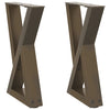 Sohvapöydän jalat 2 kpl Natural Steel 28x(42-43,3) cm Teräs