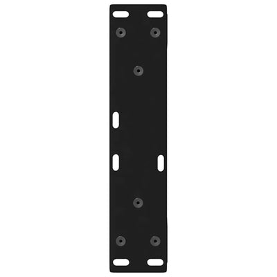 Sohvapöydän jalat 2 kpl Musta 38x(42-43,3) cm Teräs