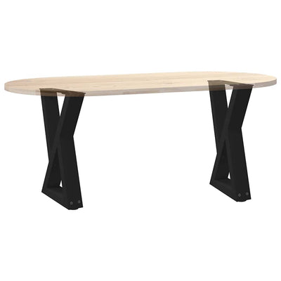 Sohvapöydän jalat 2 kpl Musta 38x(42-43,3) cm Teräs