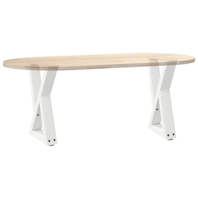 Sohvapöydän jalat 2 kpl Valkoinen 38x(42-43,3) cm Teräs