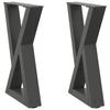 Sohvapöydän jalat 2 kpl Antrasiitti 38x(42-43,3) cm Teräs