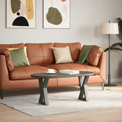 Sohvapöydän jalat 2 kpl Antrasiitti 38x(42-43,3) cm Teräs