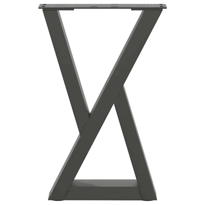 Sohvapöydän jalat 2 kpl Antrasiitti 38x(42-43,3) cm Teräs