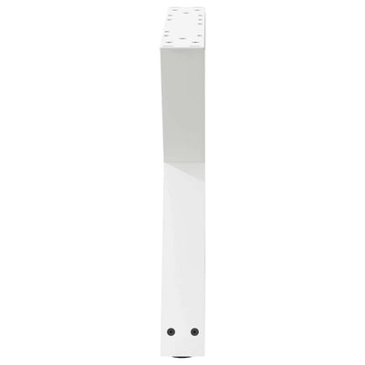 Sohvapöydän jalat 2 kpl Valkoinen 50x(42-43,3) cm Teräs