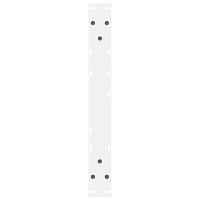 Sohvapöydän jalat 2 kpl Valkoinen 50x(42-43,3) cm Teräs