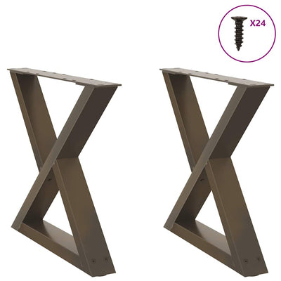 Sohvapöydän jalat 2 kpl Natural Steel 50x(42-43,3) cm Teräs