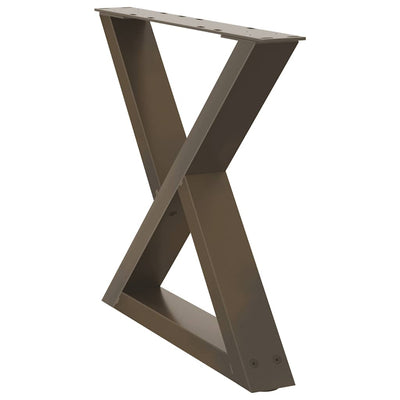 Sohvapöydän jalat 2 kpl Natural Steel 50x(42-43,3) cm Teräs