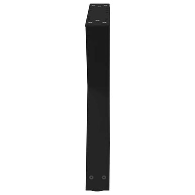 Sohvapöydän jalat 2 kpl Musta 60x(42-43,3) cm Teräs