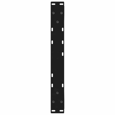 Sohvapöydän jalat 2 kpl Musta 60x(42-43,3) cm Teräs