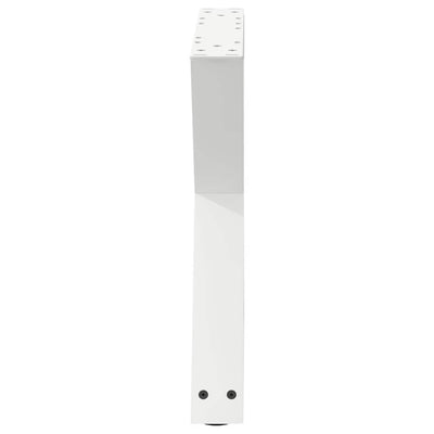 Sohvapöydän jalat 2 kpl Valkoinen 60x(42-43,3) cm Teräs