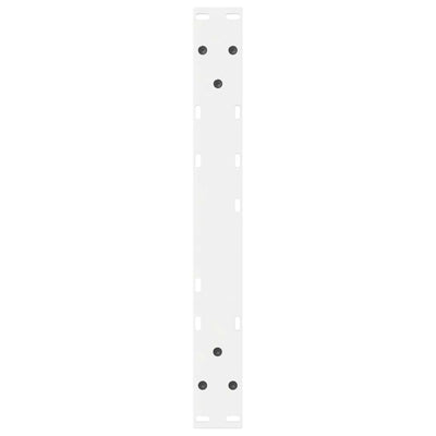 Sohvapöydän jalat 2 kpl Valkoinen 60x(42-43,3) cm Teräs