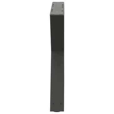 Sohvapöydän jalat 2 kpl Antrasiitti 60x(42-43,3) cm Teräs