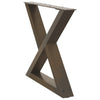 Sohvapöydän jalat 2 kpl Natural Steel 60x(42-43,3) cm Teräs