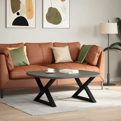 Sohvapöydän jalat 2 kpl Musta 70x(42-43,3) cm Teräs