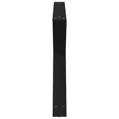 Sohvapöydän jalat 2 kpl Musta 70x(42-43,3) cm Teräs