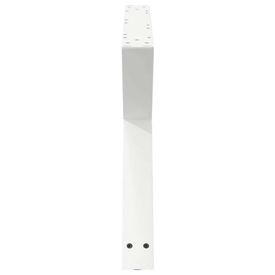 Sohvapöydän jalat 2 kpl Valkoinen 70x(42-43,3) cm Teräs