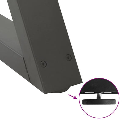 Sohvapöydän jalat 2 kpl Antrasiitti 70x(42-43,3) cm Teräs