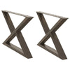Sohvapöydän jalat 2 kpl Natural Steel 70x(42-43,3) cm Teräs