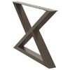 Sohvapöydän jalat 2 kpl Natural Steel 70x(42-43,3) cm Teräs