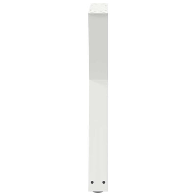 Ruokapöydän jalat 2 kpl Valkoinen 50x(72-73,3) cm Teräs