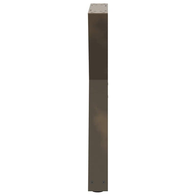 ruokapöydän jalat 2 kpl luonnonteräs 50x(72-73,3) cm teräs