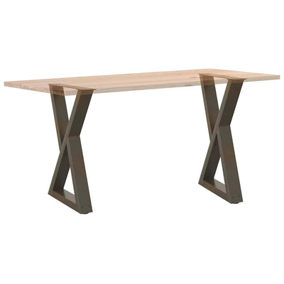 ruokapöydän jalat 2 kpl luonnonteräs 50x(72-73,3) cm teräs