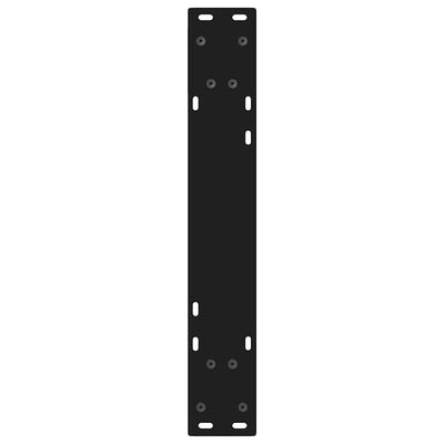 Ruokapöydän jalat 2 kpl Musta 60x(72-73,3) cm Teräs