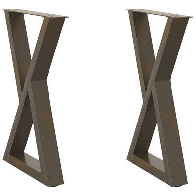 ruokapöydän jalat 2 kpl luonnonteräs 60x(72-73,3) cm teräs