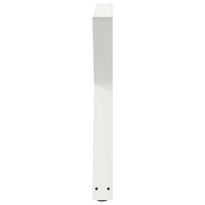 Ruokapöydän jalat 2 kpl Valkoinen 70x(72-73,3) cm Teräs