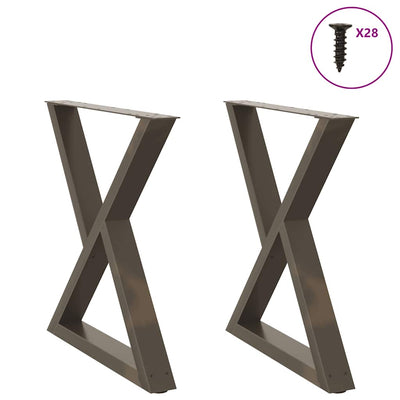 ruokapöydän jalat 2 kpl luonnonteräs 70x(72-73,3) cm teräs
