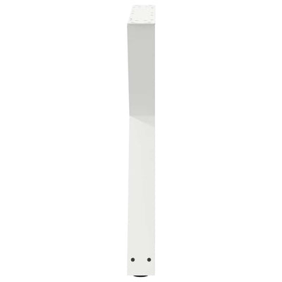 ruokapöydän jalat 2 kpl Valkoinen 80x(72-73,3) cm Teräs
