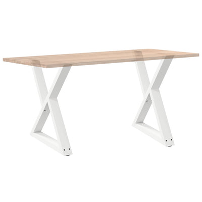 ruokapöydän jalat 2 kpl Valkoinen 80x(72-73,3) cm Teräs
