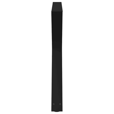 Ruokapöydän jalat 2 kpl Musta 90x(72-73,3) cm Teräs