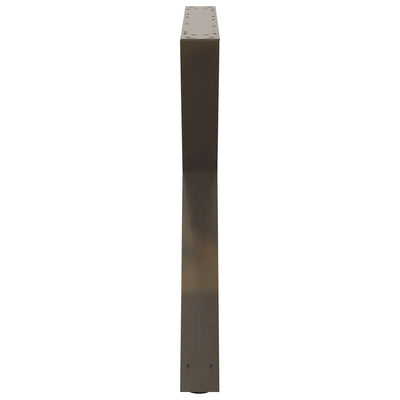 ruokapöydän jalat 2 kpl luonnonteräs 90x(72-73,3) cm teräs