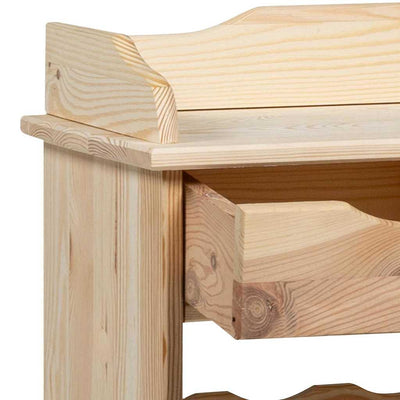 Ruskea viinipukki Coostache 90x60x30cm (vankka mänty puuta)