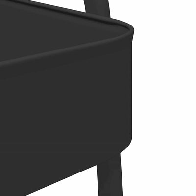 Musta säilytyskärry Robescu 42x41,5x77cm (3-kerroksinen, terästä)