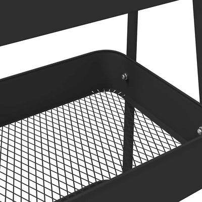 Musta säilytyskärry Robescu 42x41,5x77cm (3-kerroksinen, terästä)